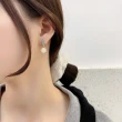 【INES】韓國設計S925銀針幾何圓圈撞色滴釉造型耳環(2色任選)