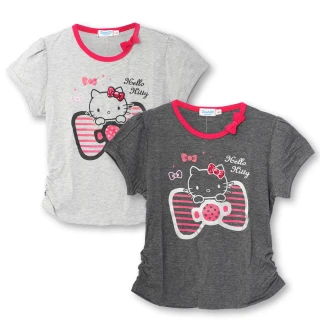 【TDL】Hello Kitty凱蒂貓 親子裝 大人小孩兒童 短袖衣服 上衣 T恤 適合身高110-160Acm KT389