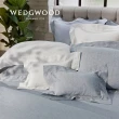 【WEDGWOOD】100%亞麻素色被套枕套組-晴空藍(雙人)