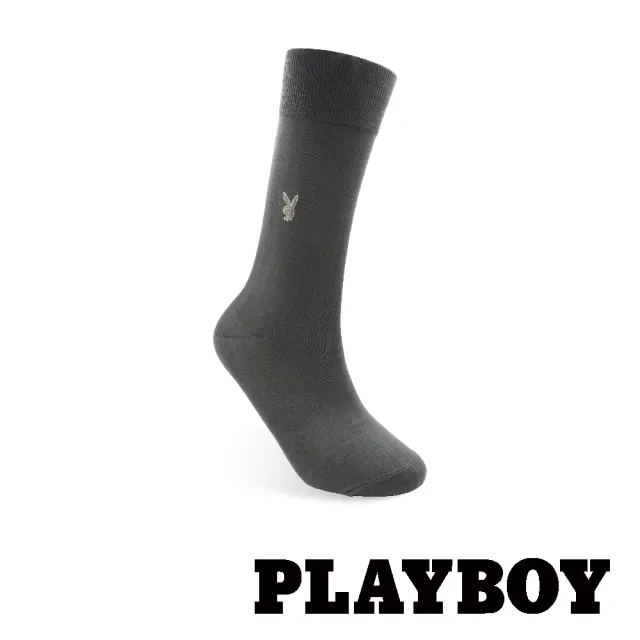 【PLAYBOY】雅痞絲光紳士襪-鐵灰(紳士襪/男襪/長襪)