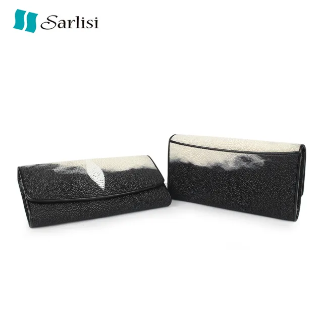 【Sarlisi】泰國新款真皮珍珠魚皮錢包女包長款女士長夾手拿包