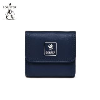 【PORTER INTERNATIONAL】復古品味MORI零錢包(深藍)