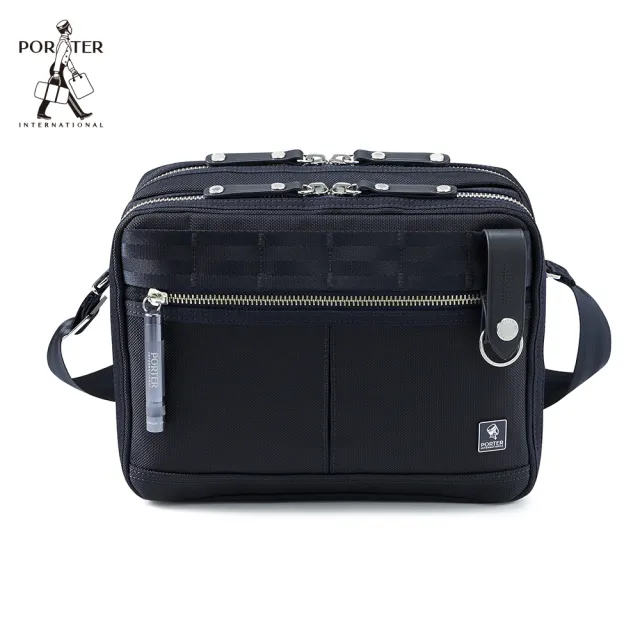 【PORTER INTERNATIONAL】自信經典NEW HEAT雙層斜背包(深藍)