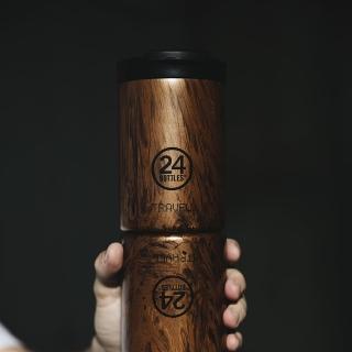 【24bottles】官方直營 保溫隨行杯 350ml - 紅杉木紋(100％防漏設計 輕鬆攜帶不擔心)