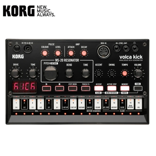 【KORG】Volca Kick 類比大鼓音源編曲機(大鼓 編曲 合成器 音樂製作 類比 電子音樂 聲音設計)