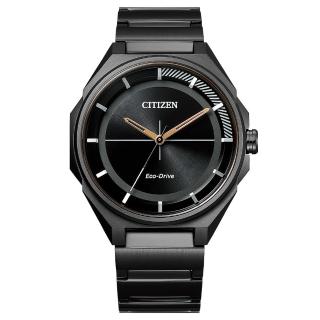 【CITIZEN 星辰】未來感光動能酷黑男錶/41mm(BJ6538-87E)