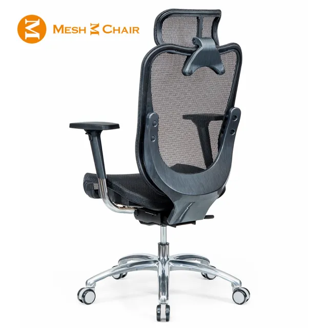 【Mesh 3 Chair】華爾滋人體工學網椅-尊爵版-酷黑(人體工學椅、網椅、電腦椅、主管椅)