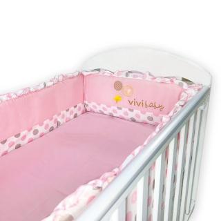 【VIVIBABY】臺灣製MIT 嬰兒床護圈 床圍 新生兒護欄 嬰幼兒防撞防手腳受傷(嬰兒床 中小用 加厚 純棉)