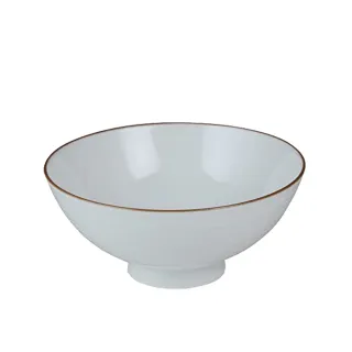 【白山陶器】白磁千段/3.5寸飯碗