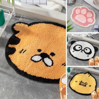 【聚時柚】立體植絨吸水60*50cm浴室腳踏墊(植絨地墊)