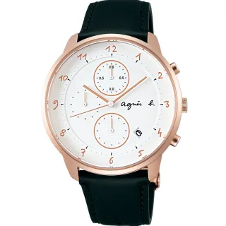 【agnes b.】marcello 系列手寫時標計時腕錶(VD57-KY30Z/BM3017J1)