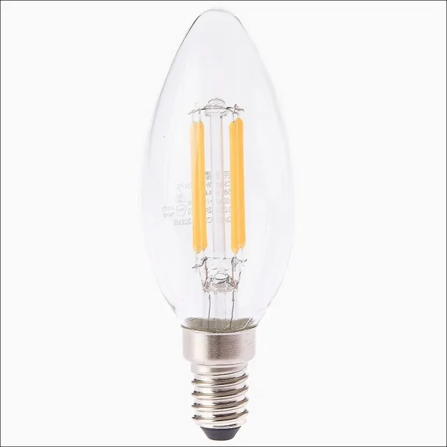 【特力屋】金星LED燈絲燈泡4.5W燈泡色 E14 蠟燭型