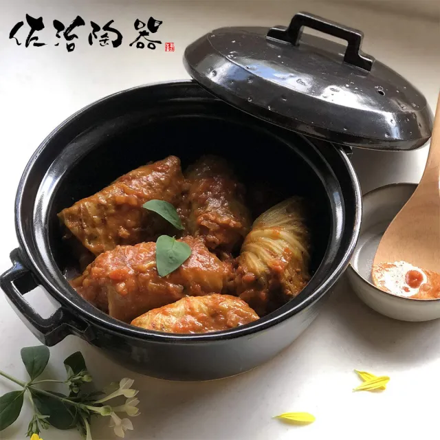 【日本佐治陶器】日本製燉煮8號土鍋/湯鍋2000ML(日本製 陶鍋 土鍋)