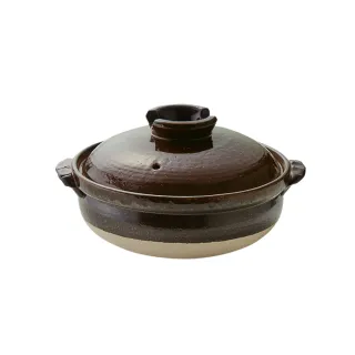 【日本佐治陶器】日本製萬福系列8號土鍋/湯鍋2300ML(日本製 陶鍋 土鍋)