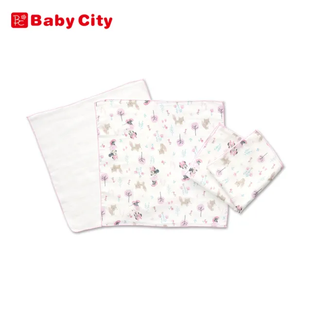 【Baby City 娃娃城】迪士尼紗布多功能小方巾三入(5款)