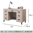 【唯熙傢俱】布萊登橡木白4尺辦公桌(書房 書桌 辦公桌 電腦桌 抽屜書桌)