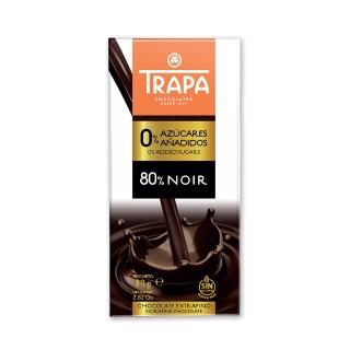 即期品【西班牙 Trapa】無新增糖80%黑巧克力片80g/片
