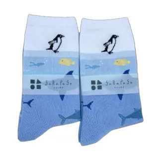 【樂樂童鞋】日本設計台灣製長襪-海洋生物(襪子 長襪 中筒襪 台灣製襪子)