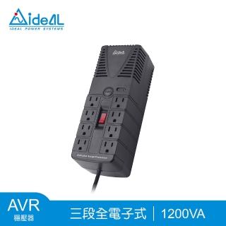 【IDEAL 愛迪歐】PS-1200 *新升級* 1200VA 三段式穩壓器(穩壓器AVR)