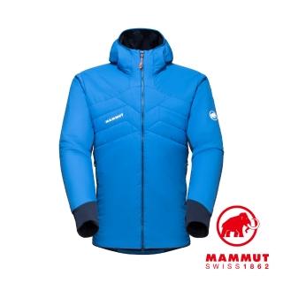 【Mammut 長毛象官方直營】Rime Light IN Flex Hooded 機能化纖連帽外套 冰藍/海洋藍 男款 #1013-02150