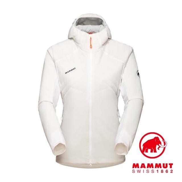 【Mammut 長毛象官方直營】Rime Light IN Flex Hooded 機能化纖連帽外套 白色 女款 #1013-02160