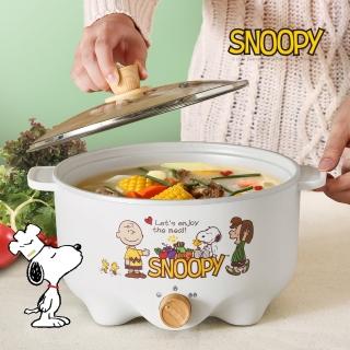 【SNOOPY 史努比】吃貨系列-S22 多功能美食料理不沾快煮電火電湯鍋3L(BY011022)