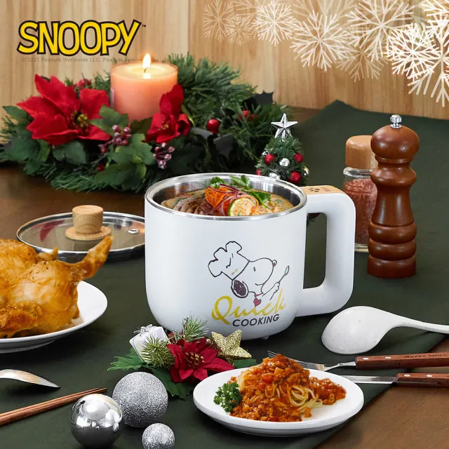 【SNOOPY 史努比】吃貨系列-S19 多功能美食料理電火快煮鍋(BY011019)