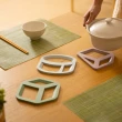 【Easy Kitchen】3D立體矽膠隔熱墊- 丁香紫- 三角形狀