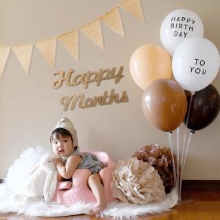 韓系ins風生日氣球桌飄組1組-兩款任選(生日氣球 派對 生日派對 生日佈置 氣球 森系)