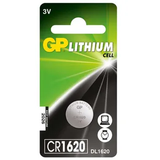 【超霸GP】CR1620鈕扣型 鋰電池10粒裝(3V鈕型電池DL1620)