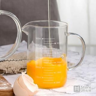 【Store up 收藏】日式高質感玻璃 帶刻度量杯-500ml(AD271)