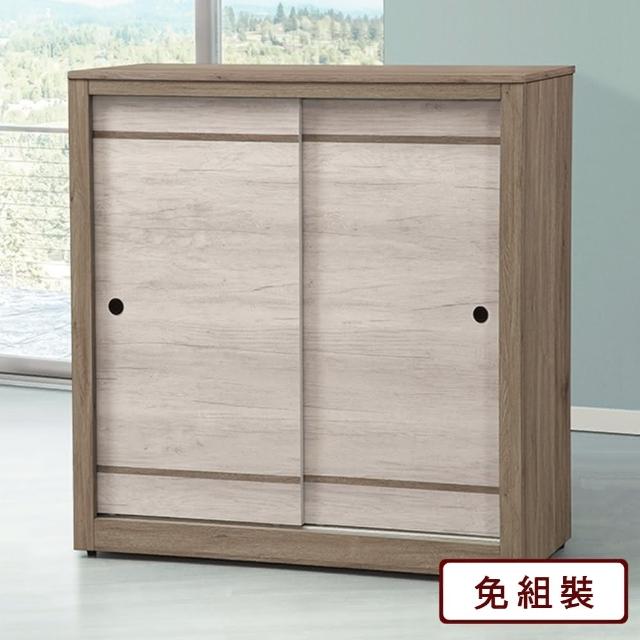 【AS雅司設計】安妮雙色4尺推門鞋櫃120x40x118cm