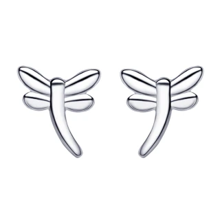 【925 STARS】純銀925可愛小蜻蜓造型耳釘