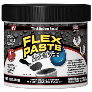 【特力屋】Flex Paste飛速防水補洞橡膠膏-黑色1磅/454g