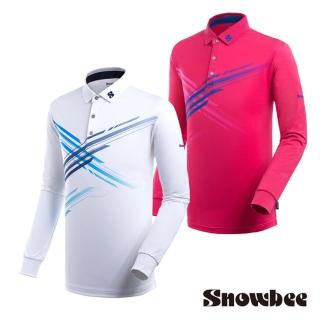 【Snowbee 司諾比】男款快熱紗長袖Polo衫(保暖高爾夫球衫)