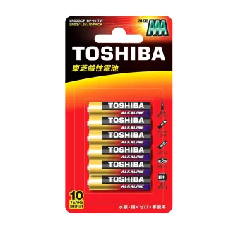 【TOSHIBA 東芝】4號AAA鹼性電池20入 吊卡裝(贈舒潔紙手帕1包)