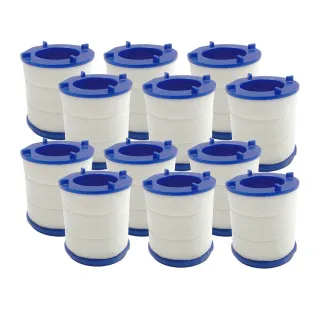 透明PP高密度濾棉除氯過濾器-專用替換濾芯12入(pp濾心過濾雜質鐵鏽汙垢)