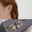 【Emi 艾迷】小香風 珍珠鋯石 925銀針 耳環