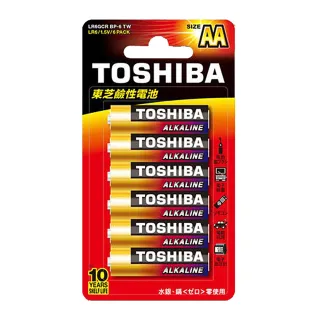 【TOSHIBA 東芝】3號AA鹼性電池20入 吊卡裝(贈舒潔紙手帕1包)