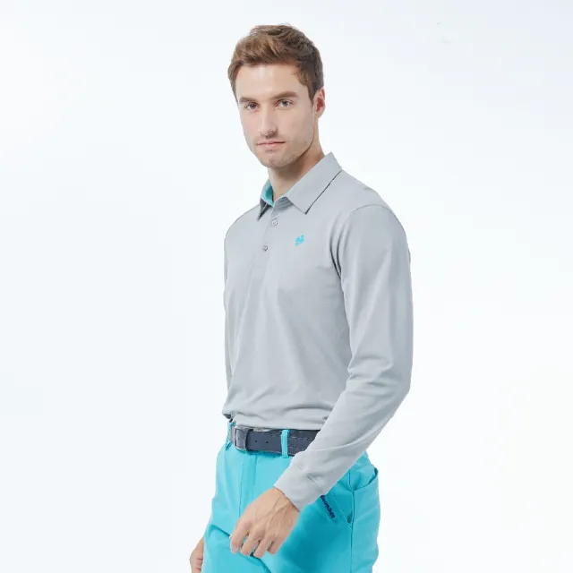 【Snowbee 司諾比】男士Coolmax長袖Polo衫 吸濕排汗 高爾夫球衫(防曬 防寒 golf上衣 商務 戶外 登山)