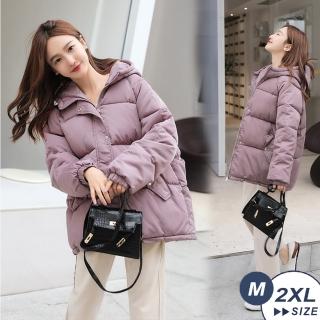 【LANNI 藍尼】★棉花糖色系純色保暖外套(連帽外套/短外套/保暖/暖外套)