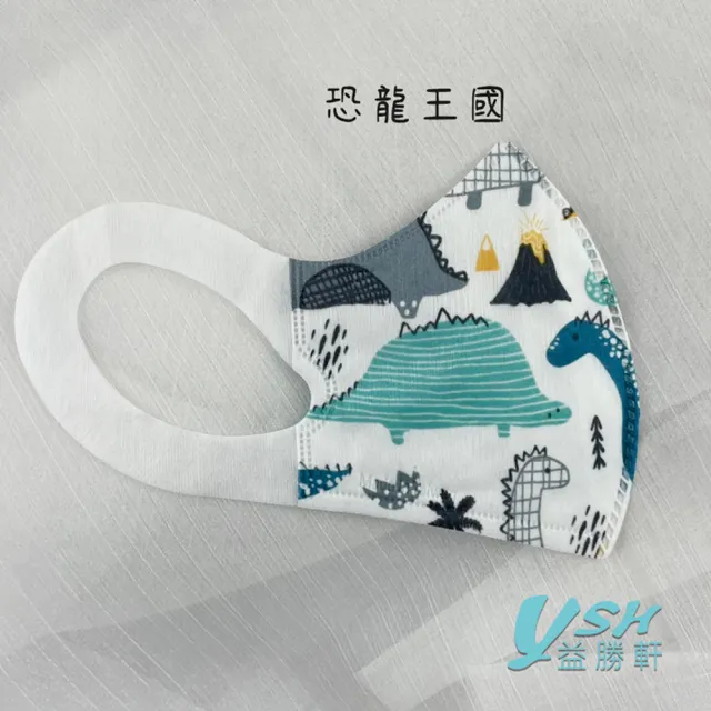 【YSH益勝軒】台灣製 幼幼1-4歲醫療3D立體口罩未滅菌50入/盒(恐龍王國)