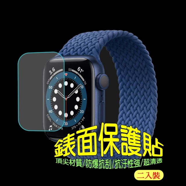 DiGiGuide Apple Watch Series 10/9/8/7/SE/Ultra 柔韌疏水自修復錶面保護貼(二入裝)