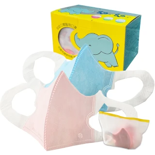 【YSH益勝軒】台灣製 幼幼1-4歲醫療3D立體口罩50入/盒(藍色.粉色兩色可選)