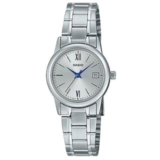 【CASIO 卡西歐】CASIO 指標錶 不鏽鋼錶帶 生活防水 礦物玻璃 LTP-V002D(LTP-V002D-7B3)