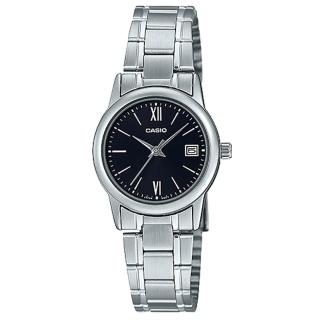 【CASIO 卡西歐】CASIO 指標錶 不鏽鋼錶帶 生活防水 礦物玻璃 LTP-V002D(LTP-V002D-1B3)