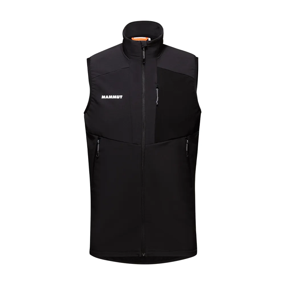 【Mammut 長毛象】Madris ML Vest Men 防風防潑水中層背心 黑色 男款 #1014-03450