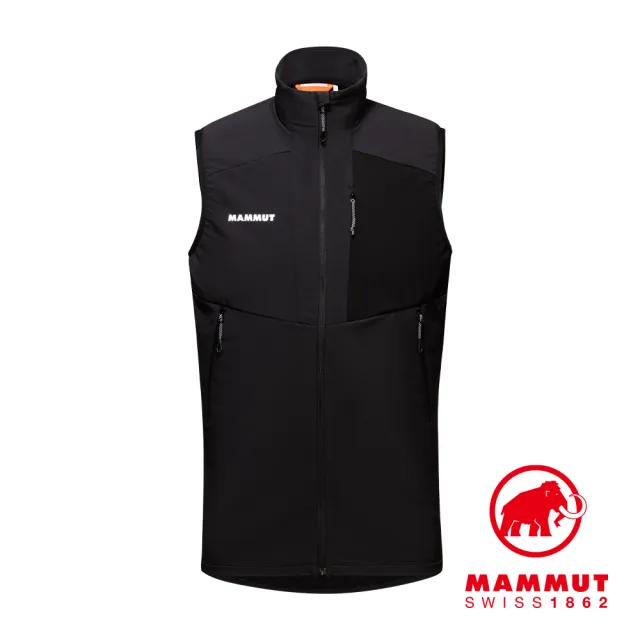 【Mammut 長毛象】Madris ML Vest Men 防風防潑水中層背心 黑色 男款 #1014-03450