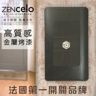 【SCHNEIDER】ZENcelo系列 埋入式高遮蔽電視插座 鐵灰色