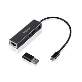 【ESENSE 逸盛】ESENSE C190 4合1Type-C/USB3.0HUB集線器(轉RJ45)